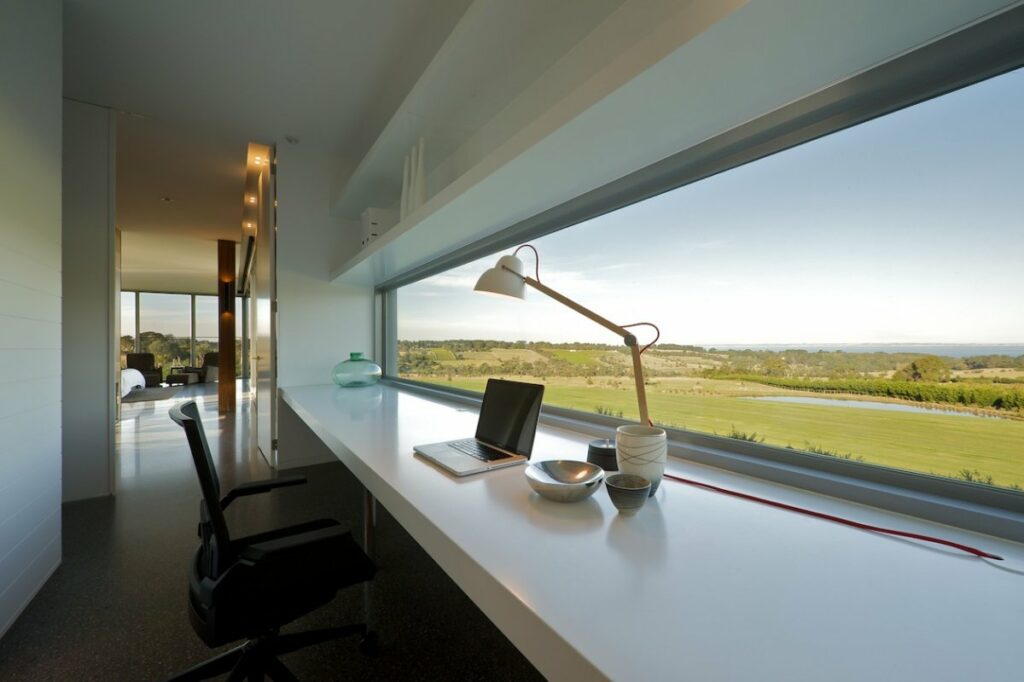 long desk view