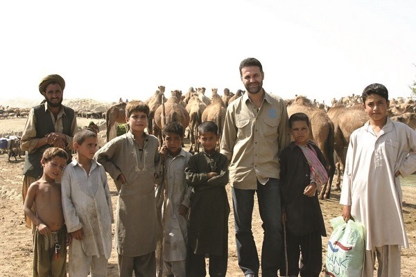 Pictured here in Afghanistan, Hosseini was a UNHCR Goodwill Envoy from 2006–2013. Image credit: UNHCR